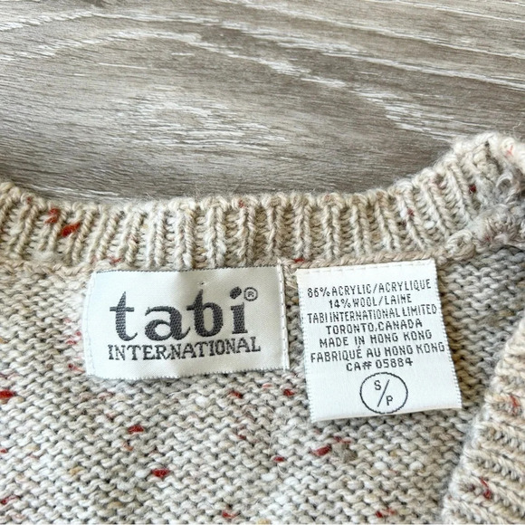 Vintage  Tabi International Wool Blend Paisley Embroidery Sweater Vest - Picture 5 of 14